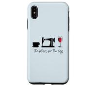 The plan for the day: Coffee Sewing Machine Wine Glass Meme Case for iPhone XS Max