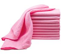 THE PLANET STORE Muslin Cloths for Baby 70x70cm - Soft, Absorbent & Breathable 100% Pure Cotton Burp Cloths - Ideal to Clean, Wipe & Cover Newborn Blanket Unisex Muslin Squares (Pack of 12, Pink)