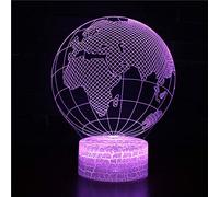The Planet we Live in 3D Night Light,3D Illusion Lamp 16 Color Change Decor Lamp with Remote Control for Living Bed Room Bar Gifts