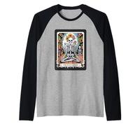 The Plant Lover Skeleton Tarot Garden Witch Gift Raglan Baseball Tee