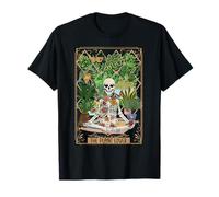 The Plant Lover Tarot Card Skeleton Spooky Season Halloween T-Shirt
