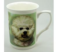 The Plate Collectors Shop BICHON FRISE FINE BONE CHINA 10 0Z MUG ~ HAND DECORATED IN STOKE ON TRENT