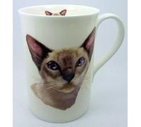 The Plate Collectors Shop SIAMESE CAT FINE BONE CHINA 10 0Z MUG ~ HAND DECORATED IN STOKE ON TRENT