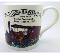 The Plate Collectors Shop STEAM Engine ~ Road Roller ~ Lone Ranger ~ Large FINE Bone China Mug