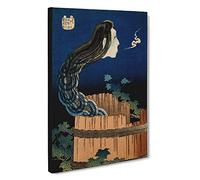 The Plate Mansion by Katsushika Hokusai Canvas Print | Gallery Wrapped 30mm Frame Wall Art | 30x20 inches | Ready to Hang | Asian Picture | Living Room Bedroom Lounge Office