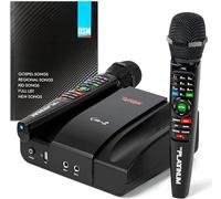 The Platinum Cello 2 Karaoke Machine for TV, Adults and Kids, Huge Song Library 23000+ Mixed Language Indian, English and Filipino etc. Songs MV, 2 Upgraded Karaoke Wireless Microphones with Songbook