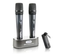 The Platinum Wireless Microphone for mic Input UHF Metal Dynamic Handheld Multipurpose mic with base and Rechargeable Receiver 160ft Range Suitable for Karaoke Machine/Amplifier Speake/Mixer (MIC-002)