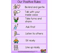 The Play Doctors Our Positive Rules Poster - ASD/Autism/SEN/Special Needs Social Communication Visual Aid