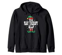 The Play Therapy Elf Funny Christmas Matching Family Group Zip Hoodie