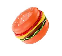 The playful hamburger shape of 5 ceramic serving set includes a bright and creative ceramic dinnerware set under the main dish, dessert plate, and glass upholstery decoration