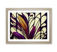 The Pleasing Bird Feathers Abstract BLK Framed Print | A3 Oak Framed Wall Art | Ready to Hang | Abstract Fantasy Picture | Living Room Bedroom Lounge Office