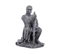 The Pledge Medieval Knight Figurine - Kneeling Crusader Statue with Sword