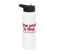 The Plot is Fine Im Just Confused Funny Reader Book Lover Stainless Steel Insulated Water Bottle