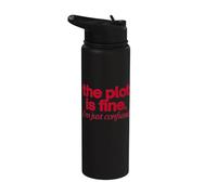 The Plot is Fine Im Just Confused Funny Reader Book Lover Stainless Steel Insulated Water Bottle