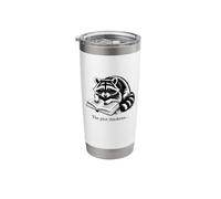 The Plot Thickens Raccoon Reading Book Stainless Steel Insulated Tumbler
