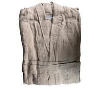 The Plum Blossom Company 100% Linen Bathrobes - Snow White and Sand Beige - Elevate Your Everyday Relaxation, Sand Beige, S
