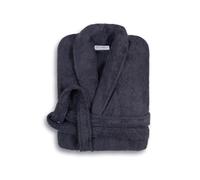 The Plum Blossom Company | 100% Organic Cotton Bathrobe | GOTS Certified | Shawl Collar | Light Weight Dressing Gown | Gym, Shower, Spa, Hotel Robe| Mountain Grey Small