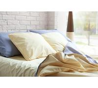 The Plum Blossom Company 100% Organic Cotton Bed Sheets GOTS Certified Fitted Sheets, Flat Sheets and Pillow Cases (Sand Beige, Super King - Fitted Sheet)