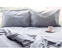 The Plum Blossom Company Egyptian Cotton Bed Sheets (Mountain Grey, Pillow Case - Set of 2)