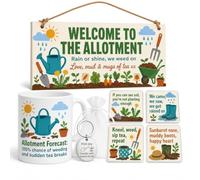 The Plum Penguin Gift Box Set Allotment Keeper Plot Humour Funny Gardener Present Mug Keyring