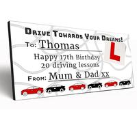 The Plum Penguin Personalised Gift Voucher (20x10cm) 6mm MDF Crafted Memorable Keepsake for All Occasions Customised Gift Certificate (Driving Dreams)