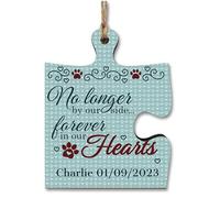 The Plum Penguin Personalised Hanging Jigsaw Puzzle Piece By Our Side Forever Hearts Pet Loss Remembrance Sign Ornament