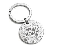 The Plum Penguin Personalised New Home Keyring Housewarming Gift For Couple