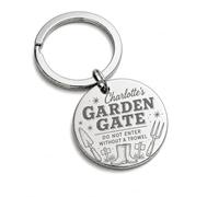 The Plum Penguin Personalised Rude Garden Gate Keyring Funny Allotment Gift