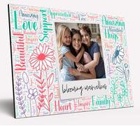 The Plum Penguin Personalised Wooden Word Cloud Wall Art A4 Photo Print Gift for Her Mother’s Day Mum From Kids