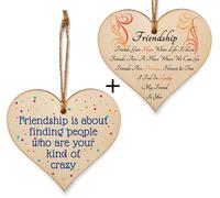The Plum Penguin Timeless Friendship Duo - Heart Plaques with Varied Elegant Designs