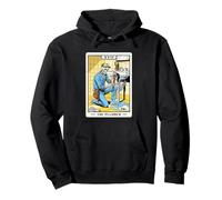 The Plumber Plumbing Tarot Card Skeleton Funny Pipefitter Pullover Hoodie