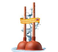 The Plunger I Sink Plunger, Plunger Sink Unblocker 110 + 140 mm, Perfect Plunger Shower Unblocker, Toilet, Bathtub or Sink in Top Craftsmanship Quality Made in Germany