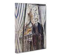 The Poet Philippe Soupault By Robert Delaunay Canvas Print | Gallery Wrapped 30mm Frame Wall Art | 30x20 inches | Ready to Hang | Classic Picture | Living Room Bedroom Lounge Office