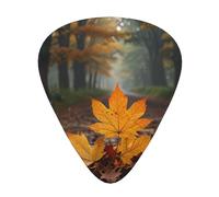 The poetry of autumn Prints Guitar Picks - 12-Piece Set with 3 Different Thicknesses, Suitable for Electric and Acoustic Guitars