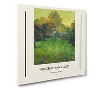 The Poets Garden By Vincent Van Gogh Canvas Print | Gallery Wrapped 30mm Frame Wall Art | 14x14 inches | Ready to Hang | Impressionist Floral Picture | Living Room Bedroom Lounge Office