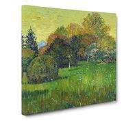 The Poets Garden by Vincent van gogh Canvas Print | Gallery Wrapped 30mm Frame Wall Art | 20x20 inches | Ready to Hang | Impressionist Floral Picture | Living Room Bedroom Lounge Office