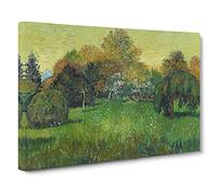 The Poets Garden By Vincent Van Gogh Canvas Print | Gallery Wrapped 30mm Frame Wall Art | 24x16 inches | Ready to Hang | Impressionist Floral Picture | Living Room Bedroom Lounge Office