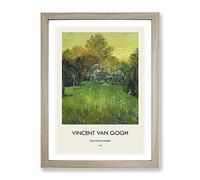 The Poets Garden By Vincent Van Gogh Exhibition Museum Painting Framed Print | A2 Oak Framed Wall Art | Ready to Hang | Modern Floral Picture | Living Room Bedroom Lounge Office