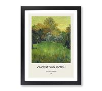 The Poets Garden By Vincent Van Gogh Exhibition Museum Painting Framed Print | A3 Black Framed Wall Art | Ready to Hang | Modern Floral Picture | Living Room Bedroom Lounge Office