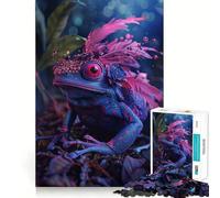 The Poison Dart Frog Jigsaw Puzzles for Adults 1000 Pieces Brain Challenge Toy Quiet Fun Precise Cut Wall Art Decor (38x52cm)