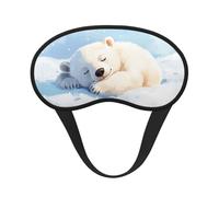 The Polar Bear is Sleeping Print Blackout Sleep Mask, Light Blocking Eye Mask for Sleeping Travel, Camping, Shift Work