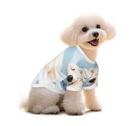 The Polar Bear Is Sleeping Print Dog Clothes Soft Cotton Dog T Shirt for Small, Medium and Large Dogs for Daily Wear