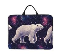 The Polar Bear Universe Notebook Carrying Case With Handle Laptop 14 Inch Computer Sleeve For Women Men Padded Cover Laptop Bag