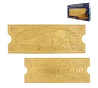 The Polar Express 24K Gold Plated Train Ticket - Limited Edition Collectible | Officially licensed Movie Replica Gift for Fans & Collectors