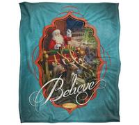 The Polar Express Believe Santa Clause Blanket Multicoloured (58In X 36In)