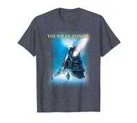 The Polar Express Big Train T-Shirt, Men, Heather Blue, 6X-Large