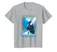 The Polar Express Big Train T-Shirt, Youth, Heather Grey, 4T