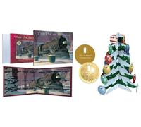 Polar Express: Christmas Countdown Deluxe Gift Set - Hardcover NEW Chris Van All