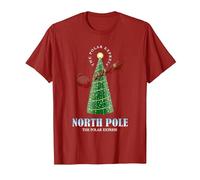 The Polar Express North Pole T-Shirt, Men, Cranberry Red, Medium