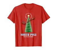 The Polar Express North Pole T-Shirt, Men, Red, 3X-Large